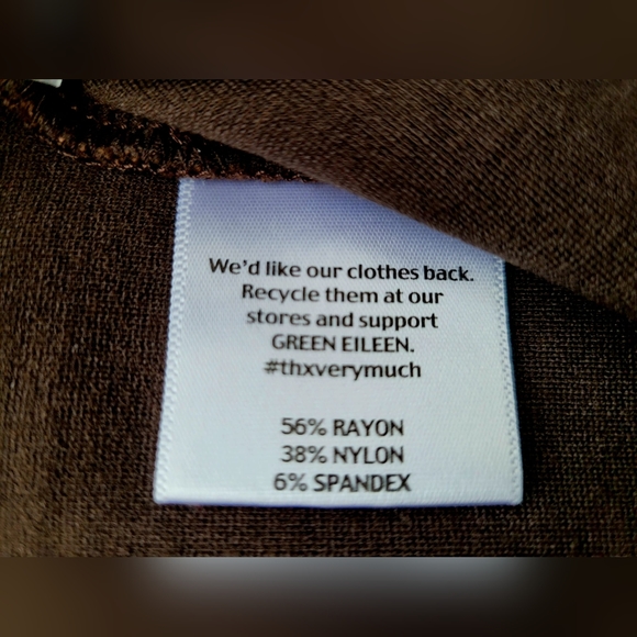 Eileen Fisher Women's Pull On Comfy Business/Office Pants Stretch Rayon Brown M - Picture 11 of 16